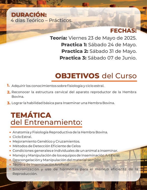 1er Entrenamiento de Inseminación Artificial en Ganado Bovino - Imagen 3